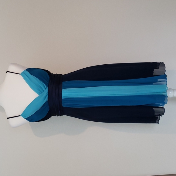 City Triangles Dresses & Skirts - Blue striped spaghetti strap dress size Large